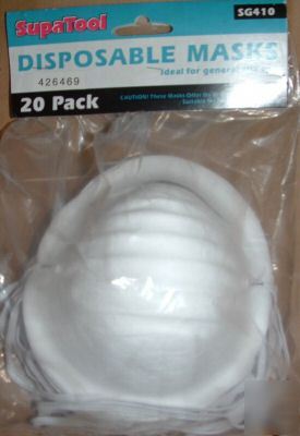 Bnip 20 disposable face dust masks - decorating, diy. 