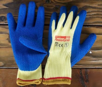 Towa kevlar rubber coated work gloves large 3 pair