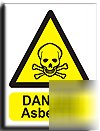 Danger asbestos sign-s. rigid-200X250MM(wa-065-re)