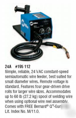 New miller 195112 - 24A vac wire feeder - 