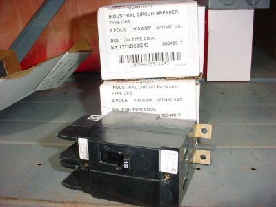 Cutler-hammer ghb-2100 circuit breaker 2POLE 100A 480V