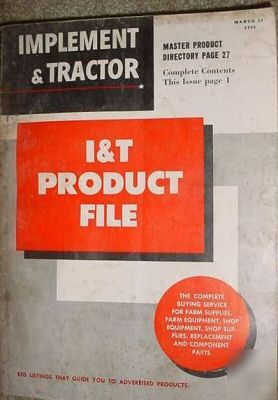 1956 implement & tractor i&t product guide john deere