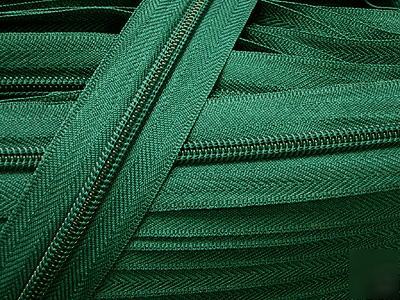 #3 nylon coil zipper chain 20YD (869) dark green