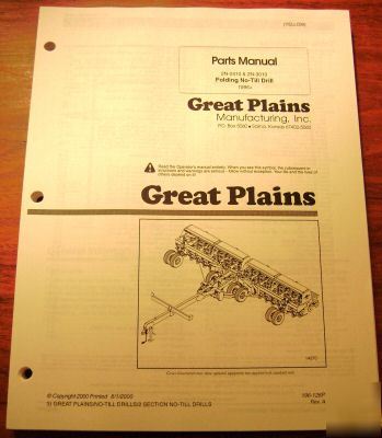Great plains 2N-4210 & 2N-3010 drill parts catalog