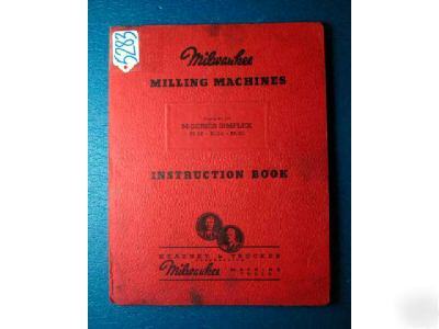 Kearney&trecker instruc book milwaukee milling m-series