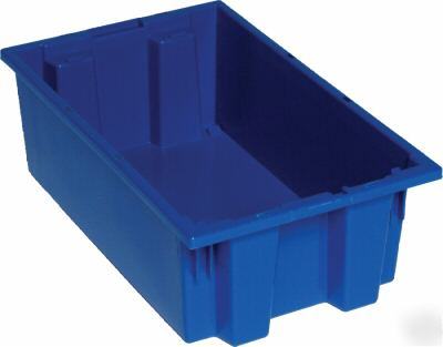 6 plastic bins stack storage tote boxes containers