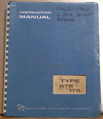 Tek tektronix 575 175 original service/operating manual