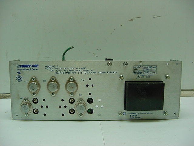 Power one HDD15-5-a dc power supply 15 vdc 5 amp