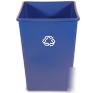 35-gallon square recycling container-rcp 3958-06 blu
