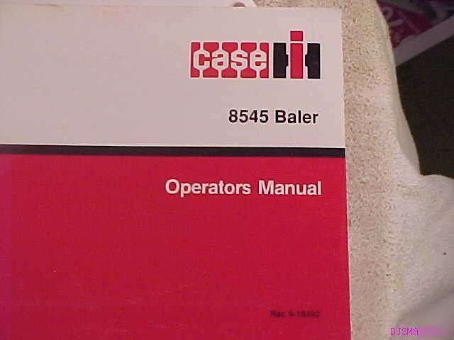 Ih case 8545 baler operators manual