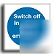 Switch off fire/emer. sign-s. rigid-100X100MM(ma-101-rb