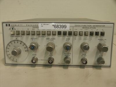 Hp/agilent 3312A function generator, 0.1HZ to 13MHZ,