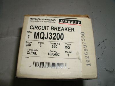 New murray siemens mq circuit breaker 200 amp MQJ3200