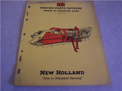 New 1961 holland 57 mounted rake service parts catalog