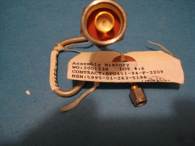 1QTY mil-spec microwave nsn # 5995-01-263-5196 adapter