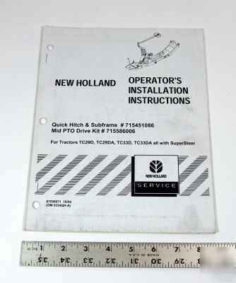 New holland op man - quick hitch & subframe for tractor
