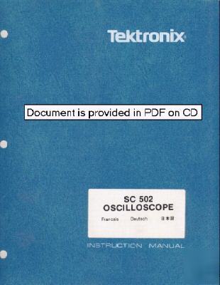 Tek tektronix SC502 sc 502 operation & service manual