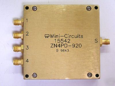 Mini-circuits ZN4PD-920 800-920 mhz 4-way splitter/comb