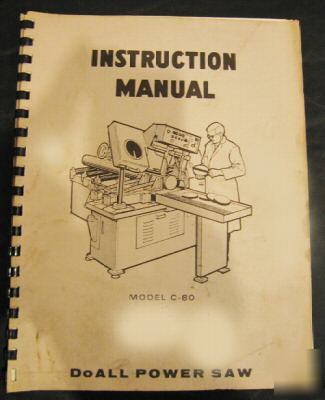 Doall mdl. c-80 instruction manual doall bandsaw