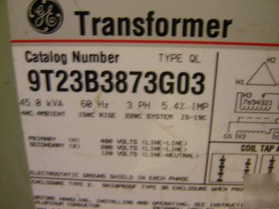Nice ge industrial transformer 3 phase 45: pick up only