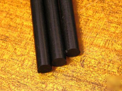3 off black delrin bars dia 16 x 330MM long ( acetal )