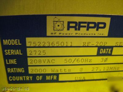 Ae advanced energy rfpp RF20P rf gen. 7522365011 2KW