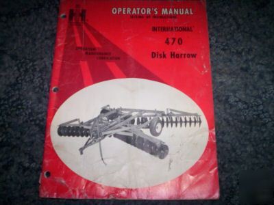 Case ih 470 disk harrow operators setup manual book