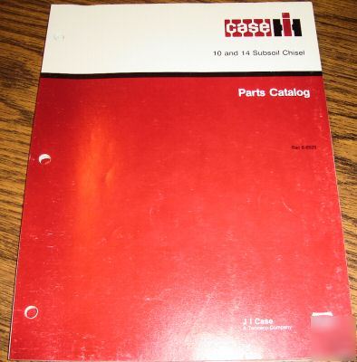 Case ih 10 & 14 subsoiler chisel parts catalog manual