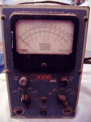 Vintage eico 221 ac/dc electronic voltmeter ohmmeter