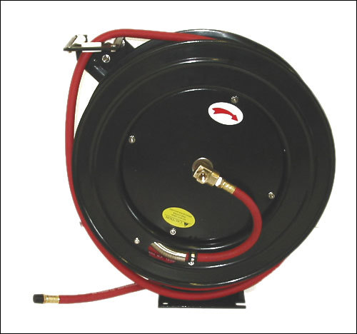 100 ft wall mountable retractable air hose reel - 50