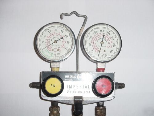 Imperial eastman a/c manifold gauge set vintage hvac