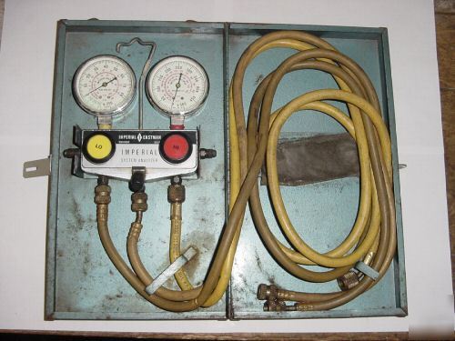 Imperial eastman a/c manifold gauge set vintage hvac