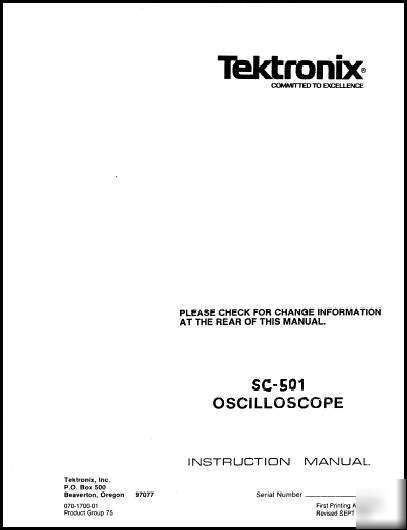Tek SC501 sc 501 sc-501 svc/ops manual 2 res textsrch