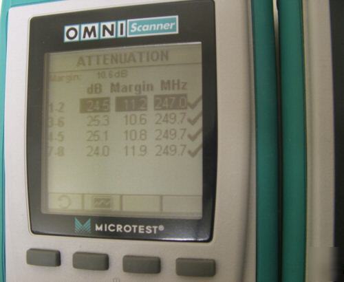 Fluke microtest omniscanner CAT6 omni fiber 850 1300NM