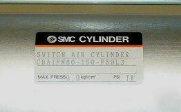 Smc air cylinders (CDA1FN80-150-F59L3) - 2 available