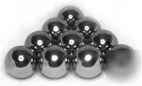 Ten 10MM dia. chrome steel bearing balls 