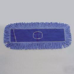 Unisan blue dust mop head - 3-ply blend - size 36 x 6.5