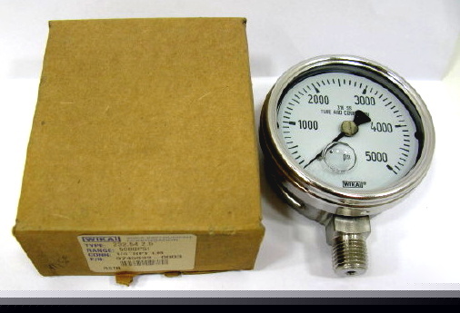 Wika pressure gauge 0-1500 psi glycerin 2-1/2