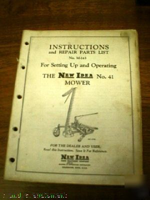 New idea no. 41 mower operators manual no res 