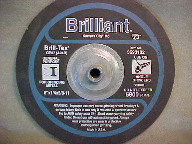 Brilliant nine inch grinding disks for metal 
