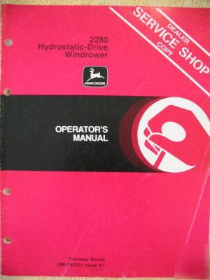 John deere 2280 windrower operator manual