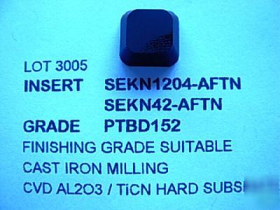 SEKN42-aftn / SEKN1204-aftn carbide inserts lot 3005
