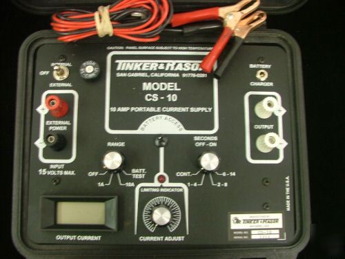 Tinker & rasor cs-10 10AMP current supply w/case+manual