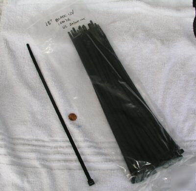 50 pieces black nylon zip wire ties 120LB 15