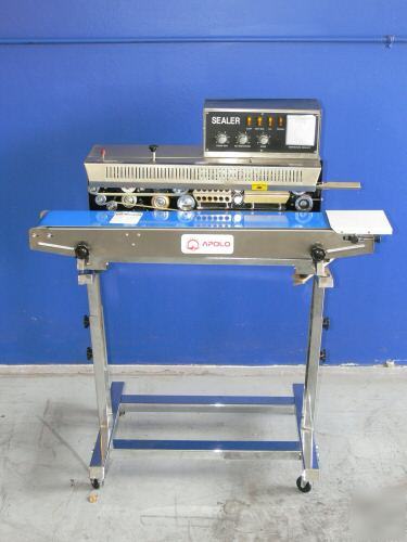 Apolo S900 - continuous horizontal band sealer +coder 