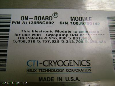 Cti-cryogenics P300 on board control module 8113056G002