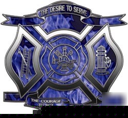 Firefighter decal reflective 12