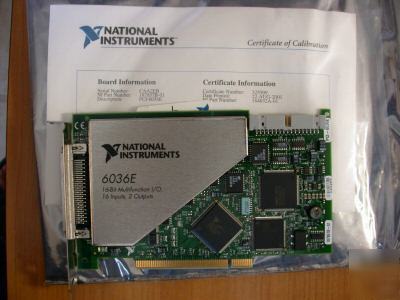 National instruments. * pci-6036E * with ni-daq cd.