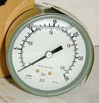 New haenni hydraulic pressure gauge 30 psi 2-1/2