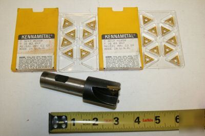 1-1/4 dia 2 flute inserted end mill with 20 inserts